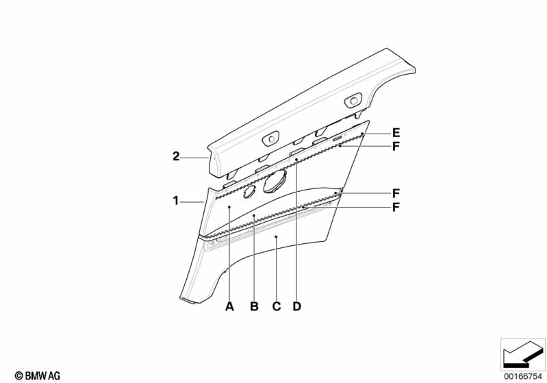 Genuine BMW 51437965739 E93 Trim Panel, Railing Left SCHWARZ (Inc. 325i, 325d & 320d) | ML Performance EU Car Parts
