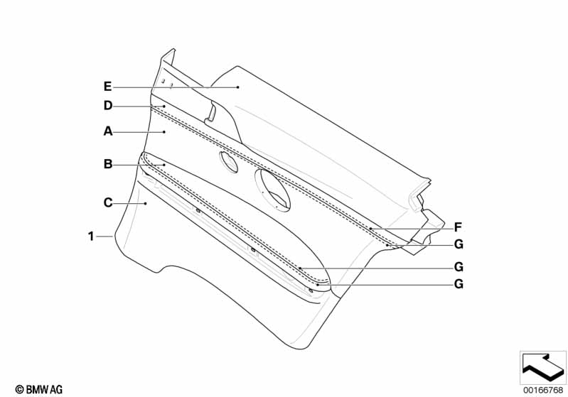 Individual side trim, all-leather