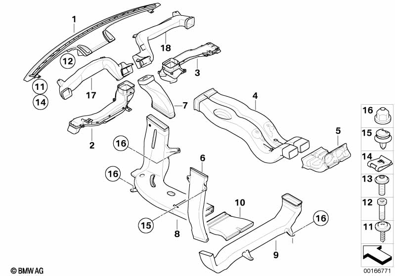 Genuine BMW 64229390523 E71 F15 E70 Air Duct Rear Compartment (Inc. X6 50iX 4.0, X6 40dX & X5 40iX) | ML Performance EU Car Parts