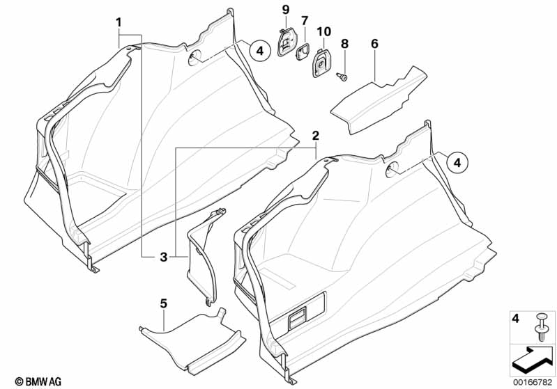 Genuine BMW 51472996535 E82 Left Trunk Trim (Inc. 128i & 135i) | ML Performance UK Car Parts