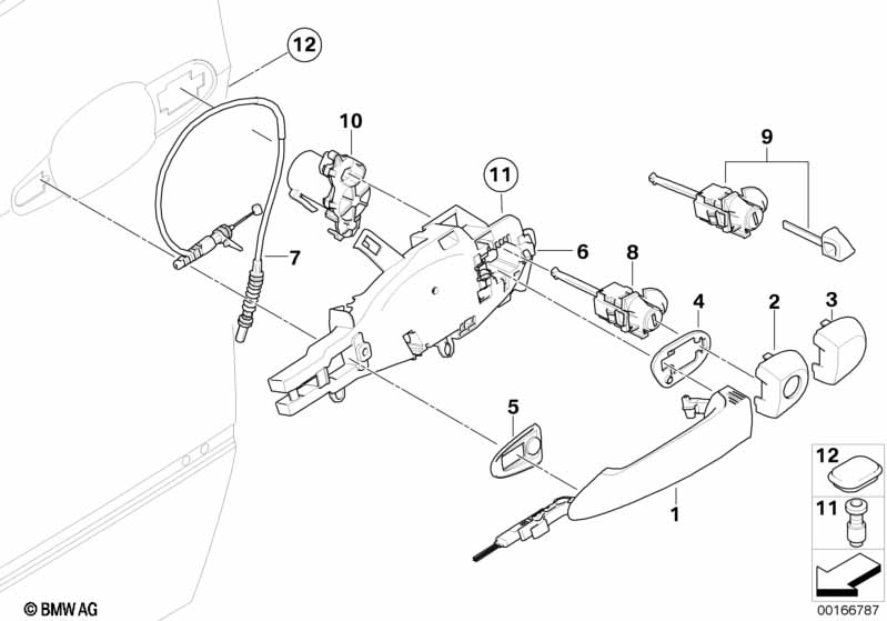 Genuine BMW 51217212875 E71 E72 Catch With Key Left (Inc. X6) | ML Performance UK Car Parts