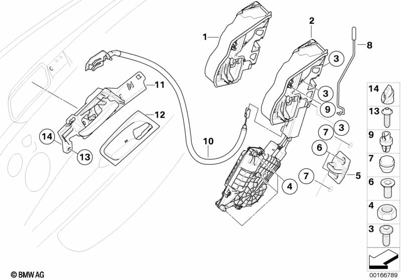 Genuine BMW 51227180014 E71 E72 Operating Rod, Door Rear Right (Inc. X6) | ML Performance EU Car Parts