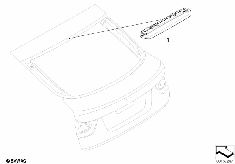 Genuine BMW 63257207825 E71 E72 Third Stoplamp White SCHWARZ (Inc. X6) | ML Performance EU Car Parts