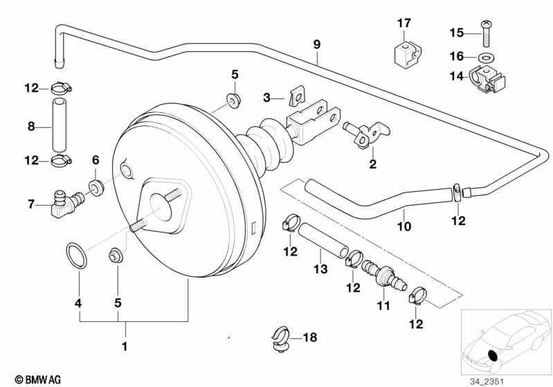 Power brake unit depression