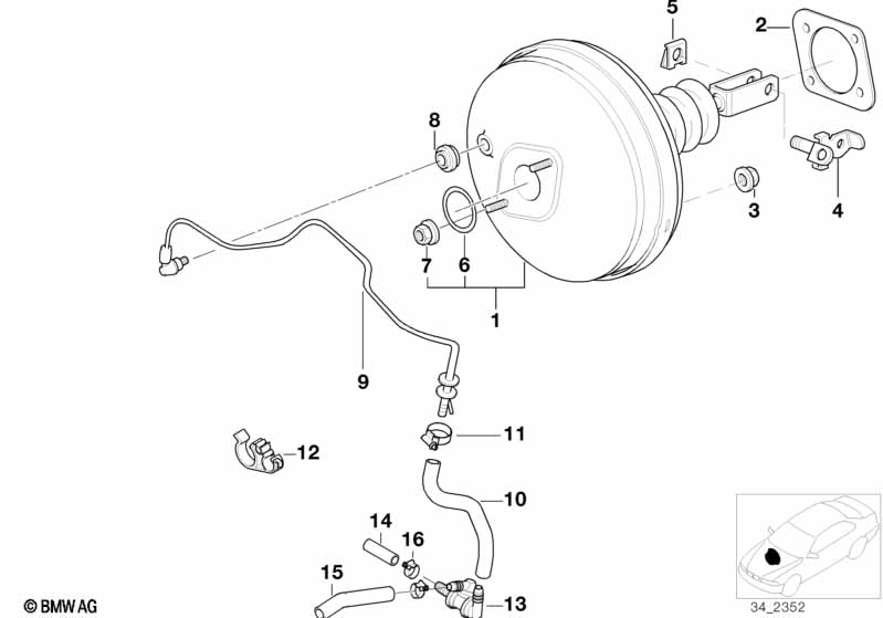 Power brake unit depression