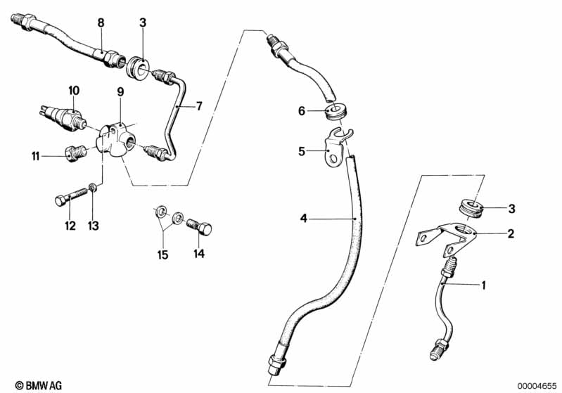 Front brake-brake pipe