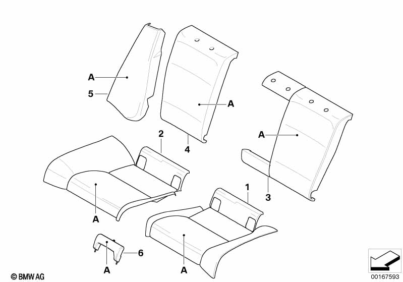 Ind.through-loading sys. rear basic seat