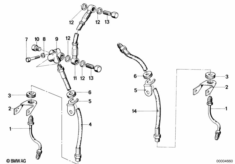 Front brake-brake pipe
