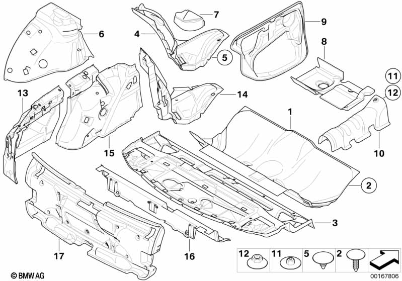 Genuine BMW 51487074482 E61 E60 Sound Insulation, Spring Strut, Right (Inc. 545i) | ML Performance UK Car Parts