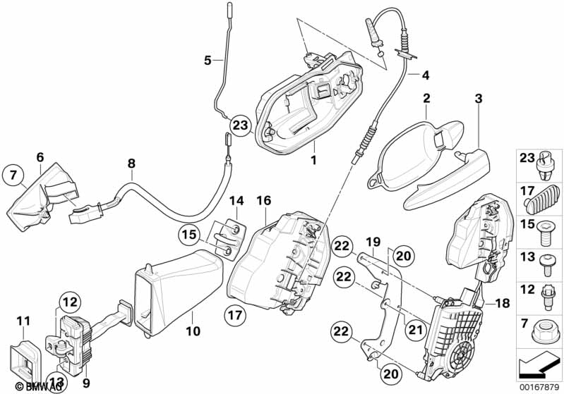 Genuine BMW 51217199555 E60 E61 Carrier, Outside Door Handle, Left (Inc. 535i, 530xi & M5) | ML Performance UK Car Parts