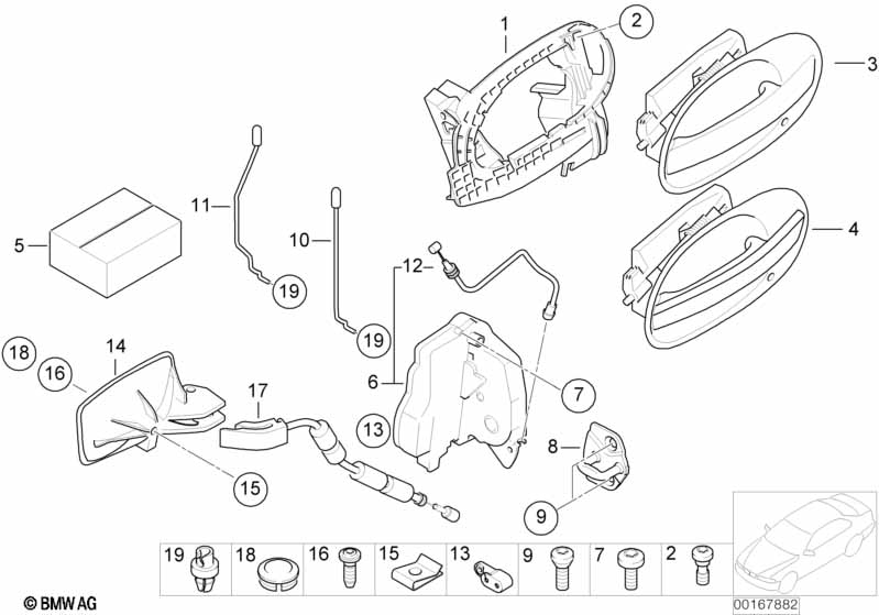 Genuine BMW 51227024645 E65 E66 Bowden Cable Left (Inc. 745d, 760Li & 745Li) | ML Performance UK Car Parts