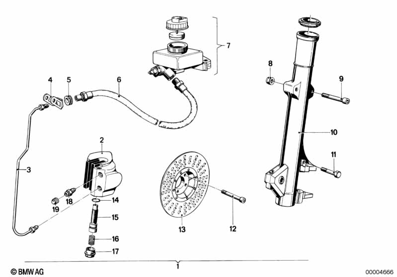 Genuine BMW 34311233955 Brake Master Cylinder D=16mm (Inc. R75/6, R90/6 & R90S) | ML Performance UK Car Parts