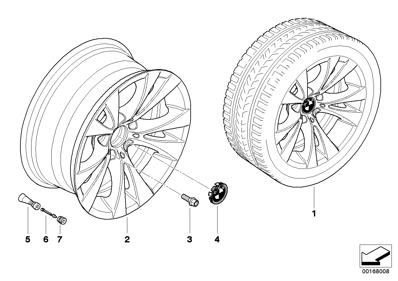 BMW LA wheel, V-spoke 277