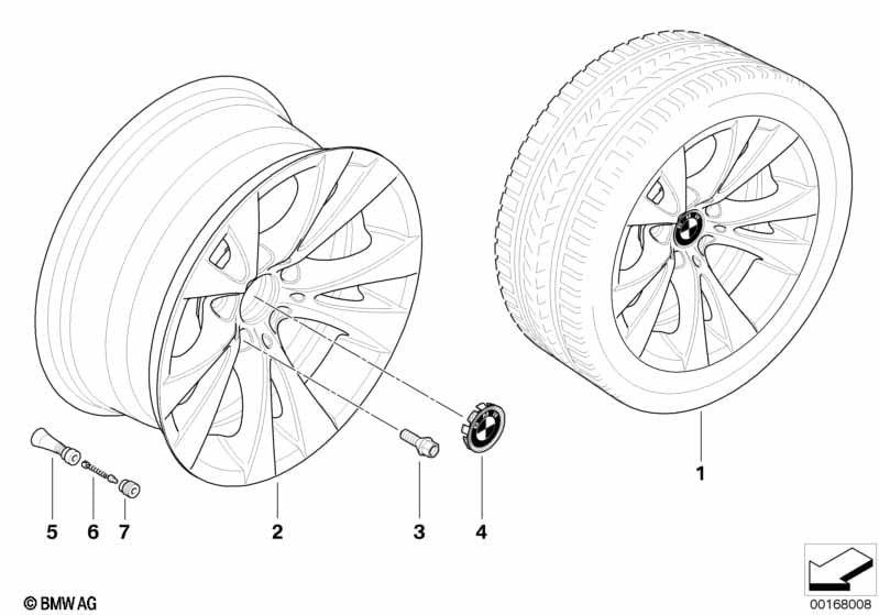 Genuine BMW 36116783283 E60 E61 Light Alloy Rim 8JX17 ET:43 (Inc. 528xi, 530xd & 535xi) | ML Performance UK Car Parts