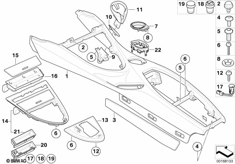 Genuine BMW 51169115945 E63 E64 Trim Cover For Sport Shifter (Inc. 650i, 635d & 630i) | ML Performance UK Car Parts