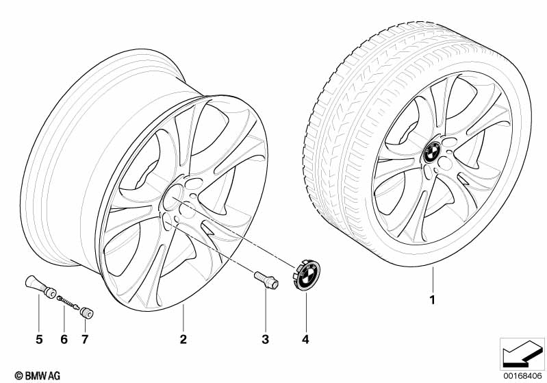 Genuine BMW 36116782837 E70 E72 E71 Light Alloy Rim 11 1/2JX21ET:38 (Inc. Hybrid X6, X6 50iX & X6 M50dX) | ML Performance EU Car Parts