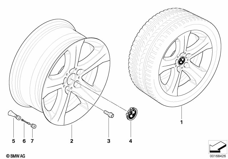 BMW LA wheel, star spoke 258