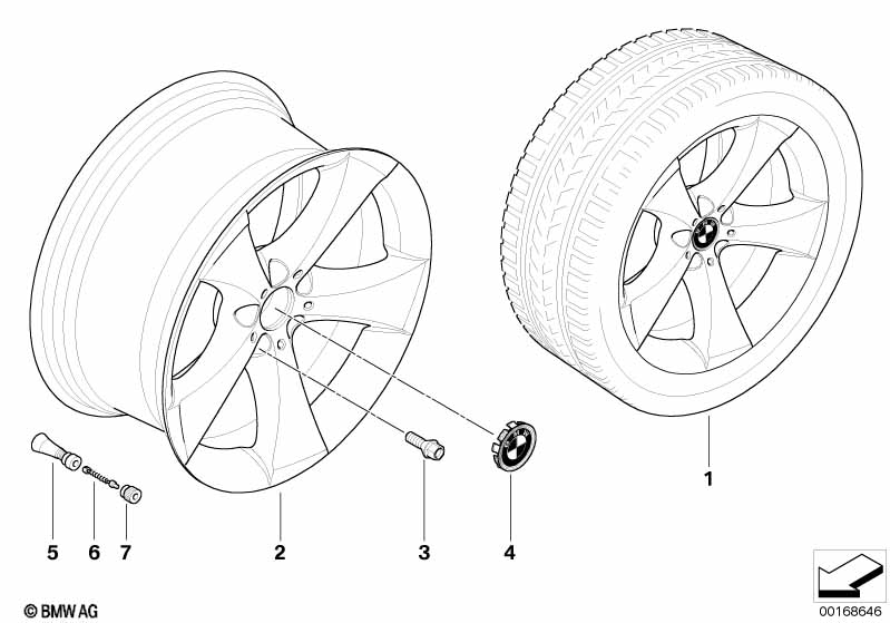 BMW LA wheel, star spoke 259