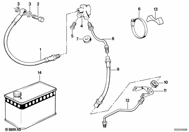 Genuine BMW 34321458288 Brake Pipe Right (Inc. R 65 RT) | ML Performance EU Car Parts