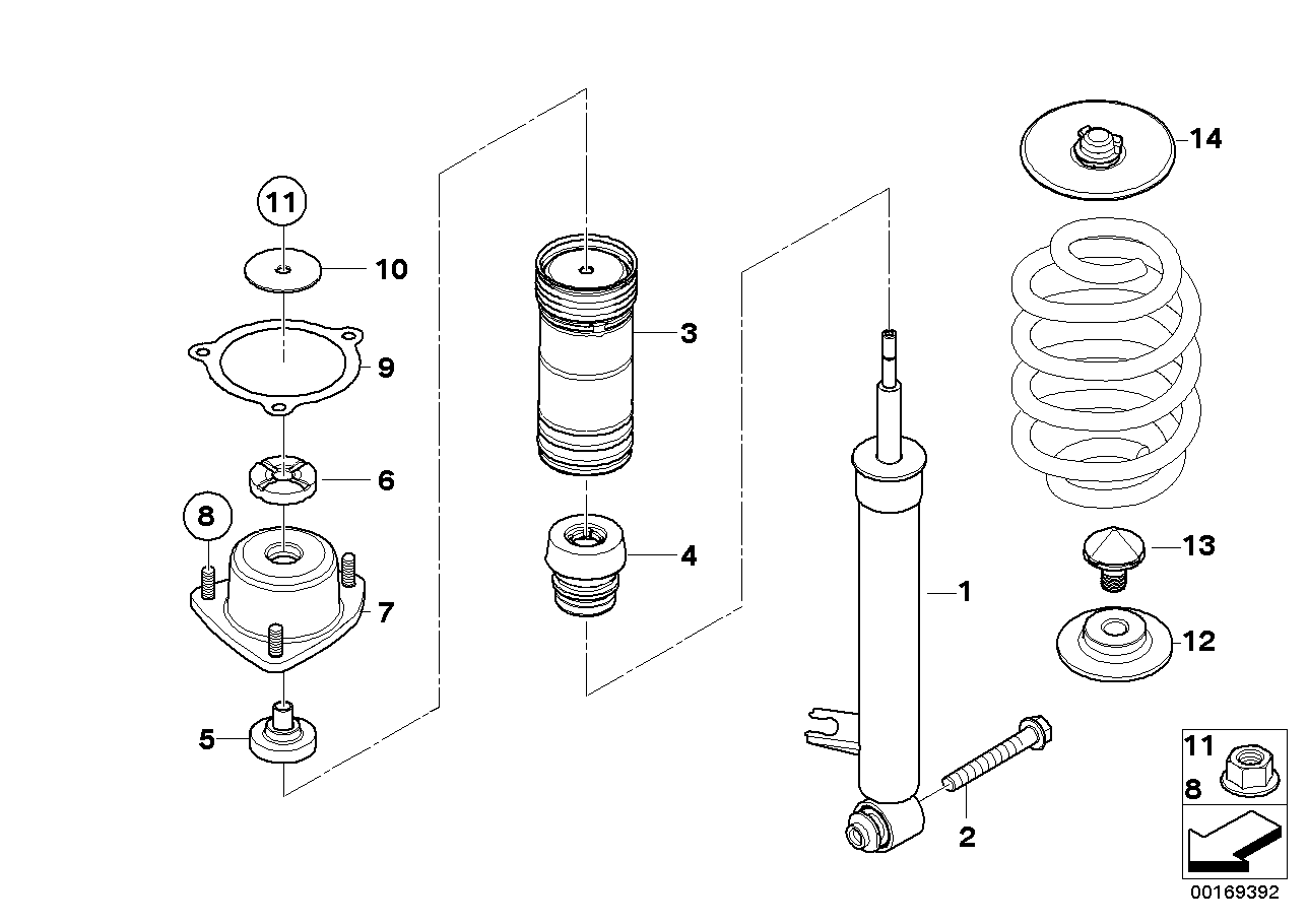 Genuine BMW 33536778119 E70 Auxiliary Shock Absorber, Rear (Inc. X5 4.8i, X5 35dX & X5 30dX) | ML Performance UK Car Parts