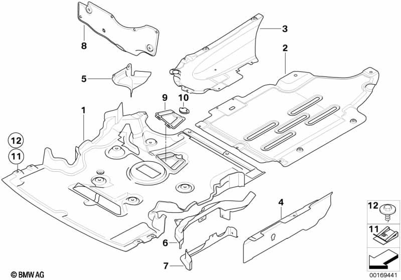 Genuine BMW 51757211884 E90 Sound Insulation,Engine Compartm.,Right (Inc. 335d) | ML Performance EU Car Parts
