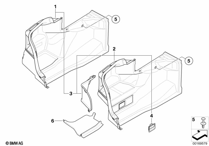 Left trunk trim