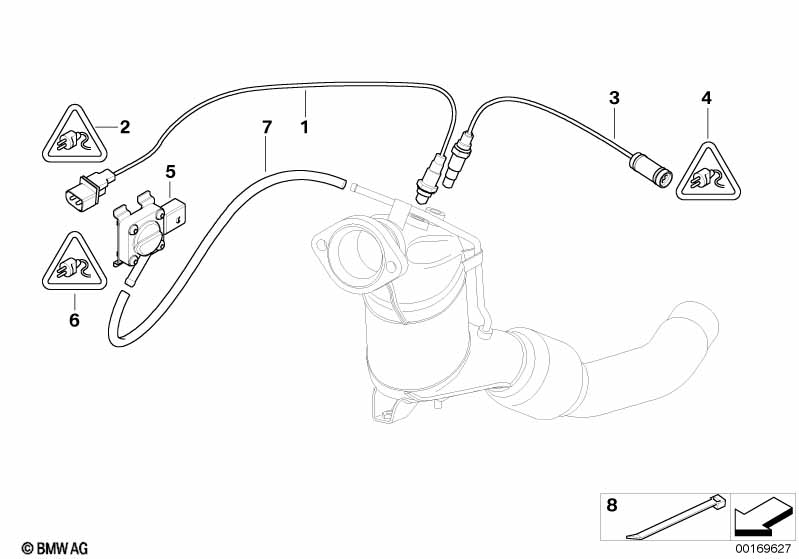 Diesel part.filter sens./mounting parts