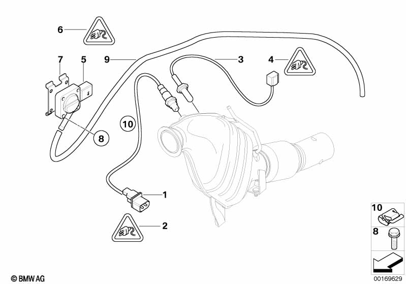 Diesel part.filter sens./mounting parts