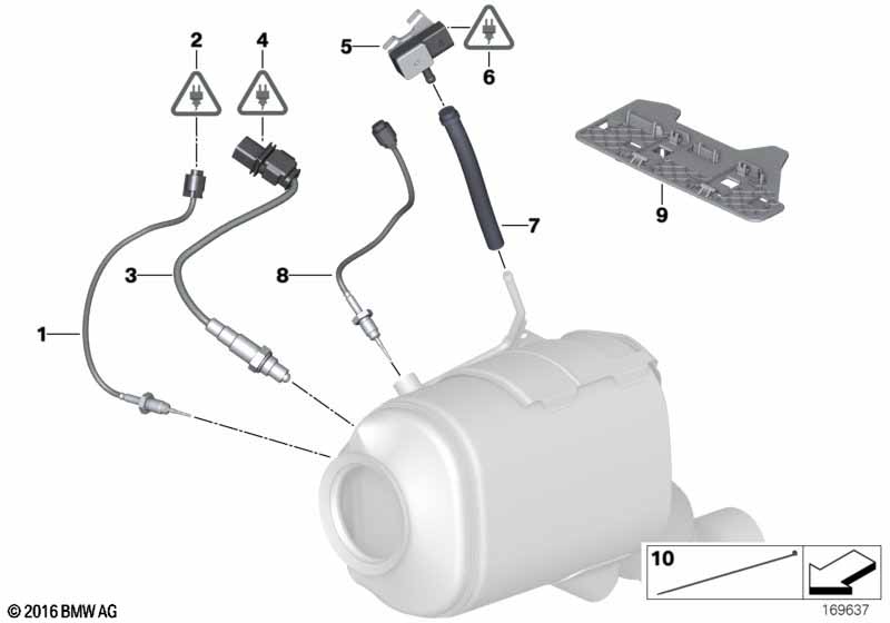 Diesel part.filter sens./mounting parts