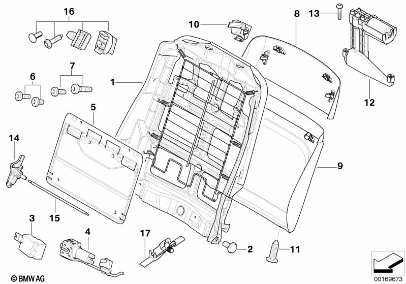 Genuine BMW 52103448056 E83 Upper Rear Panel GRAU (Inc. X3) | ML Performance EU Car Parts
