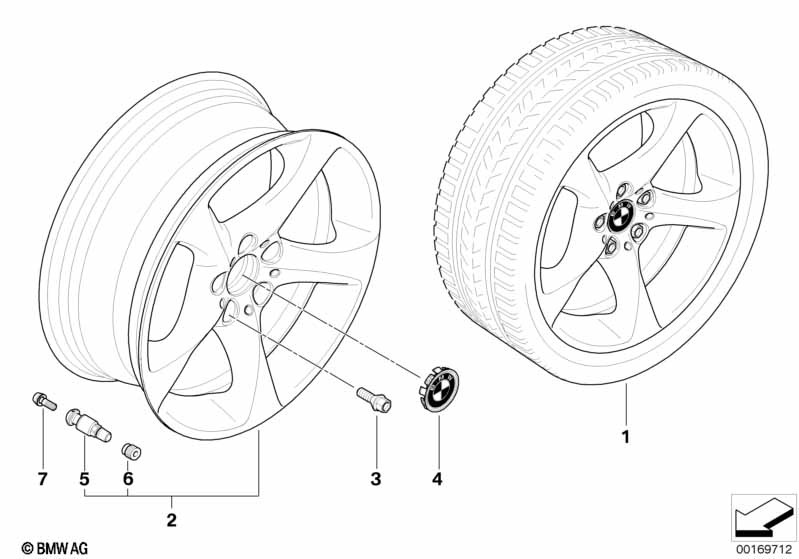 Genuine BMW 36116785003 E91 E92 Light Alloy Rim 9JX19 ET:39 (Inc. 330d, 320si & 330xd) | ML Performance UK Car Parts