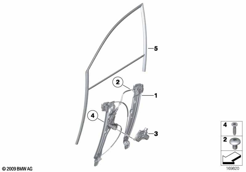 Genuine BMW 51337182106 Electr.Window Lifter Front Right (Inc. 750i, 730dX & Hybrid 7) | ML Performance EU Car Parts