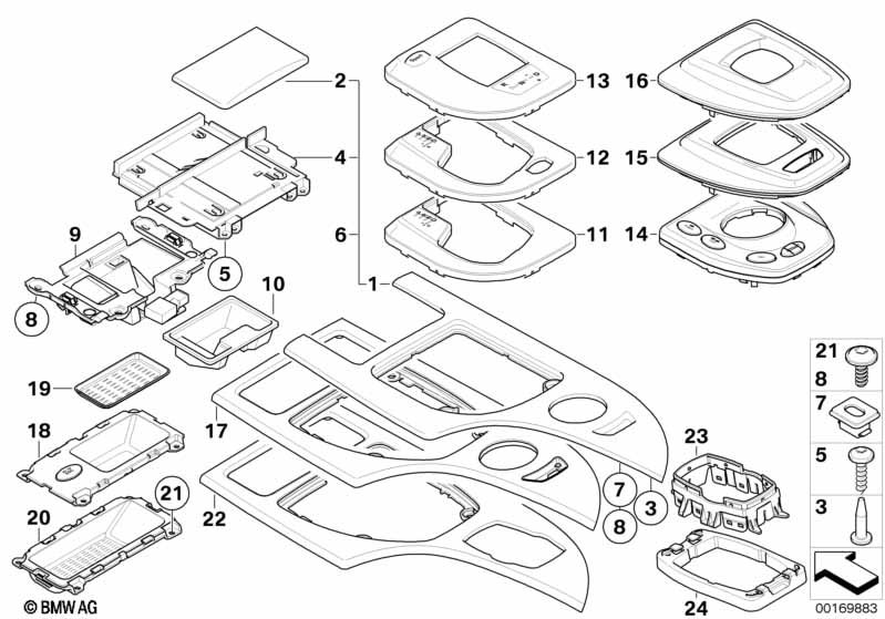 Genuine BMW 51167077662 E60 Cover, Gear Selecting Lever (Inc. 530i, 525i & 545i) | ML Performance UK Car Parts