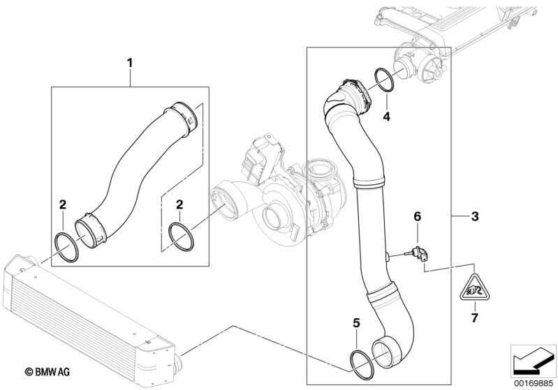 Genuine BMW 11613415784 E83 Charge Air Line (Inc. X3 3.0d & X3 3.0sd) | ML Performance UK Car Parts