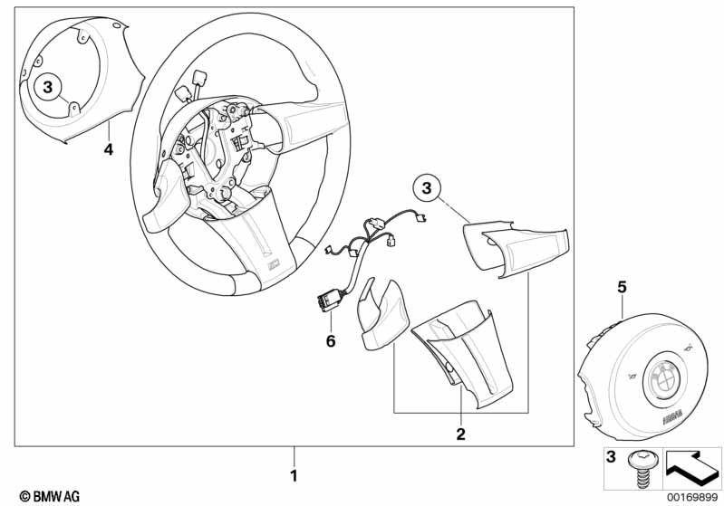 Genuine BMW 32307906779 E85 E86 M Sports Steer.-Wheel, Airbag, Leather SCHWARZ (Inc. Z4) | ML Performance UK Car Parts