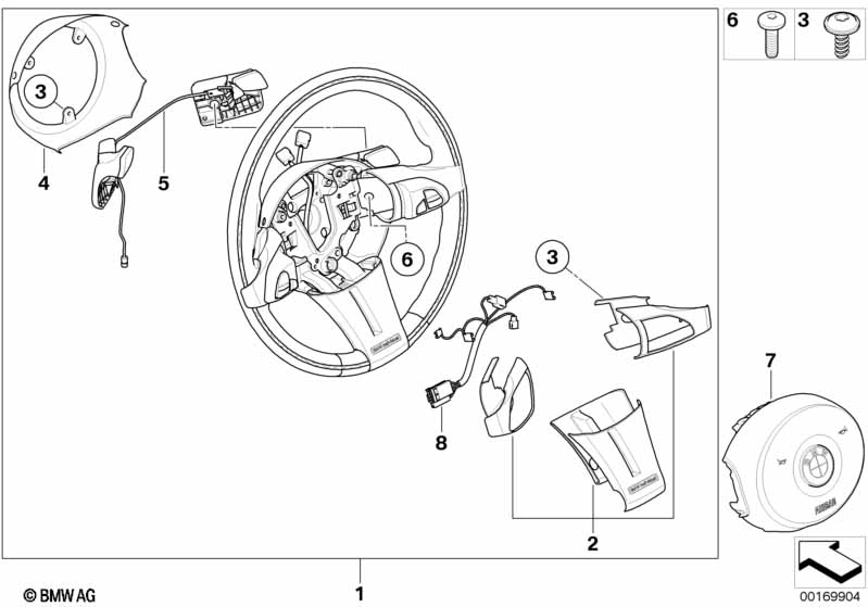 Genuine BMW 32307906786 E85 Sp.St.Wheel,Smg,Leather/Wdn Ring,Multif. MAHAG. MARITIM (Inc. Z4 2.5i & Z4 3.0i) | ML Performance EU Car Parts