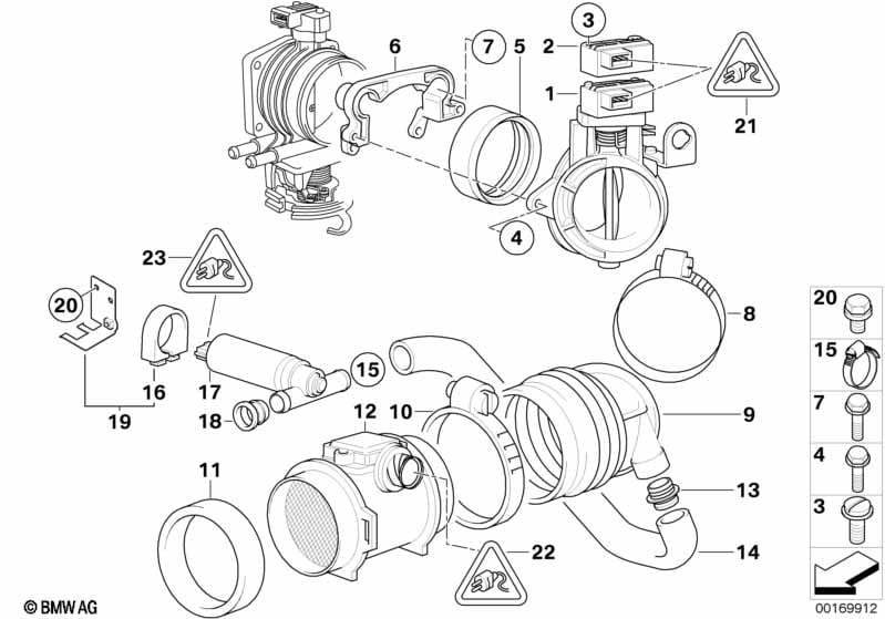 Secondary throttle housing tube ASC