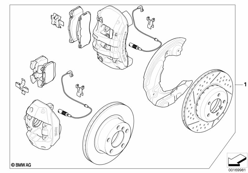 Set of BMW Performance Brakes front/rear