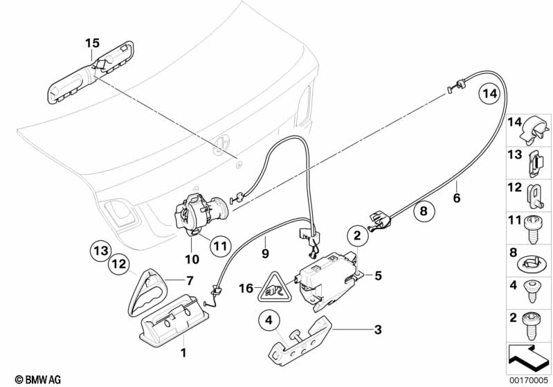 Trunk lid/closing system