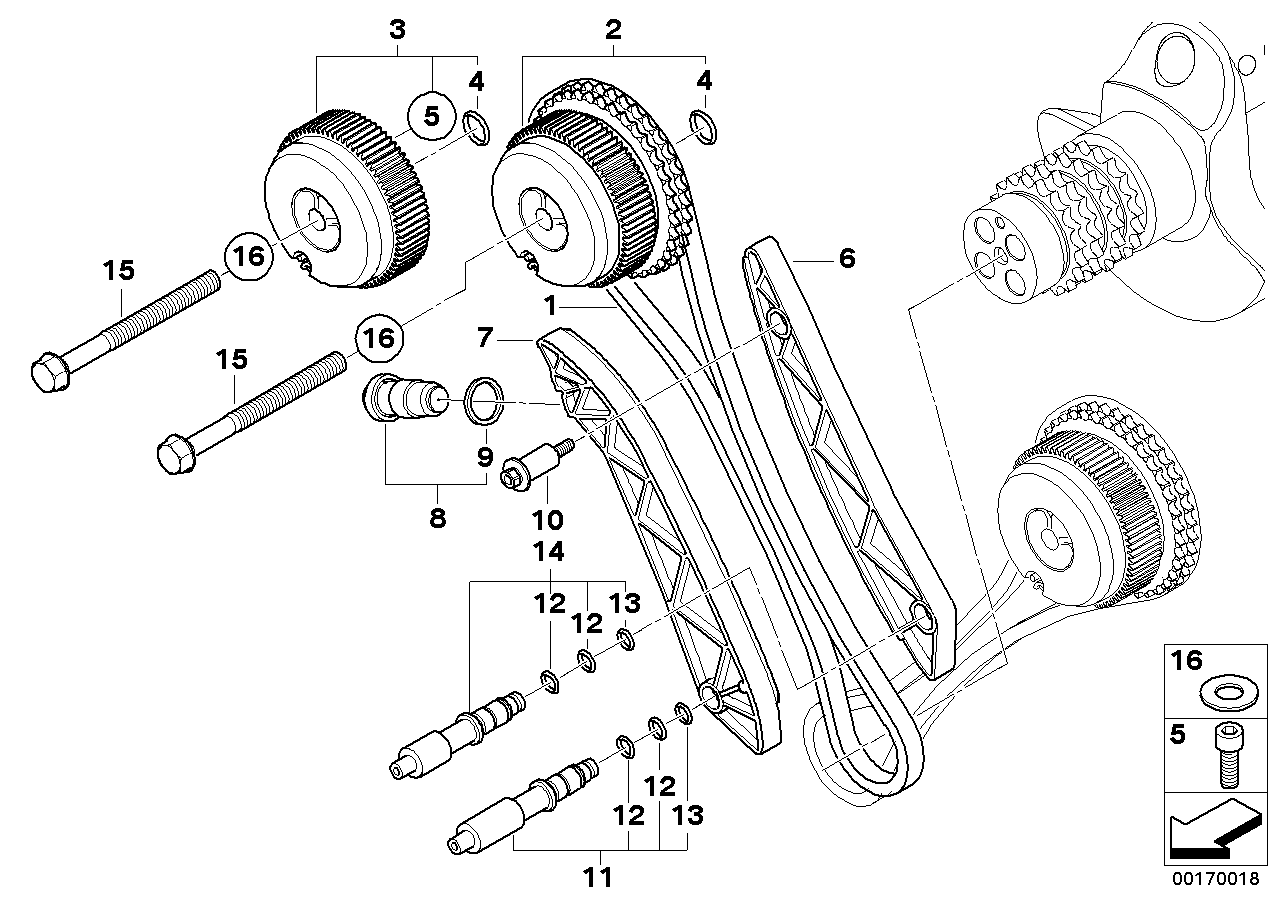 Genuine BMW 11317839053 E92 E90 Chain Tensioner (Inc. M3) | ML Performance UK Car Parts