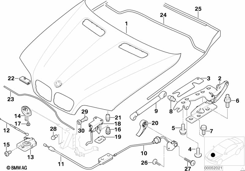 Genuine BMW 51718403225 E53 Sealing, Hood (Inc. X5) | ML Performance EU Car Parts