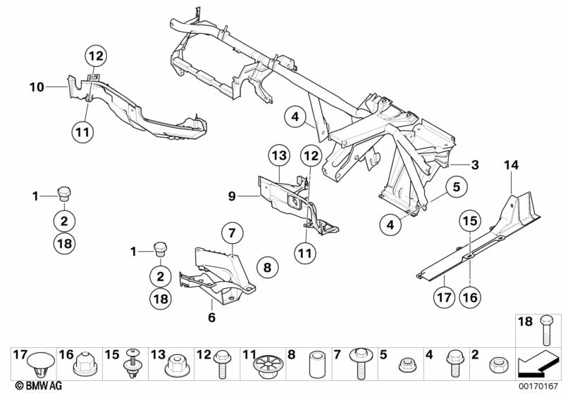 Genuine BMW 51718408770 E53 Partition, Engine Compartment, Top Right (Inc. X5) | ML Performance EU Car Parts