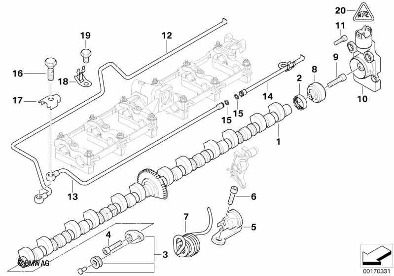 Genuine BMW 11377521587 E65 RR1 Eccentric Shaft (Inc. Phantom EWB, 760Li & 760LiS) | ML Performance EU Car Parts
