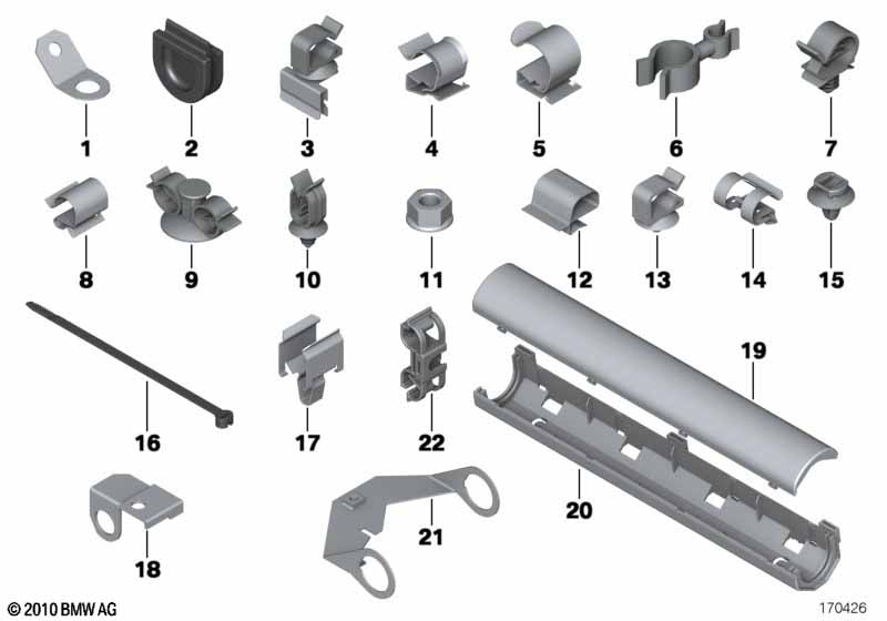 Genuine BMW 61131379084 E31 E46 Cable Strap Bracket (Inc. 730d) | ML Performance UK Car Parts