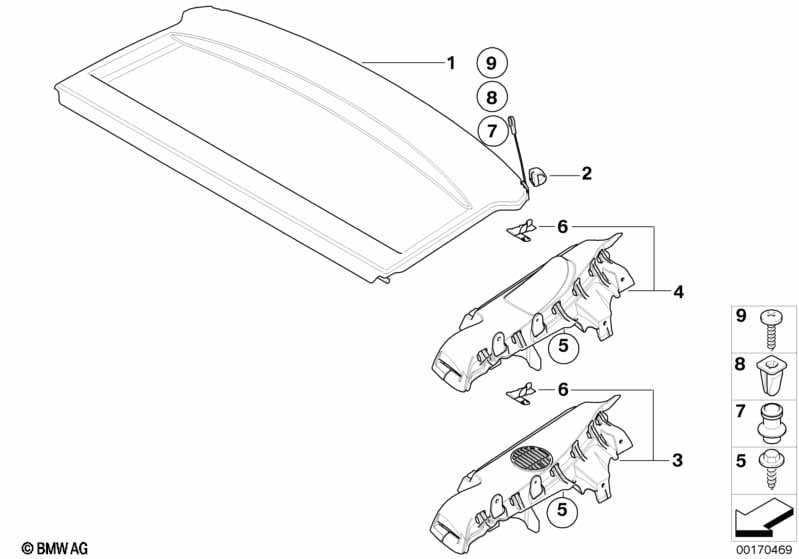 Rear window shelf