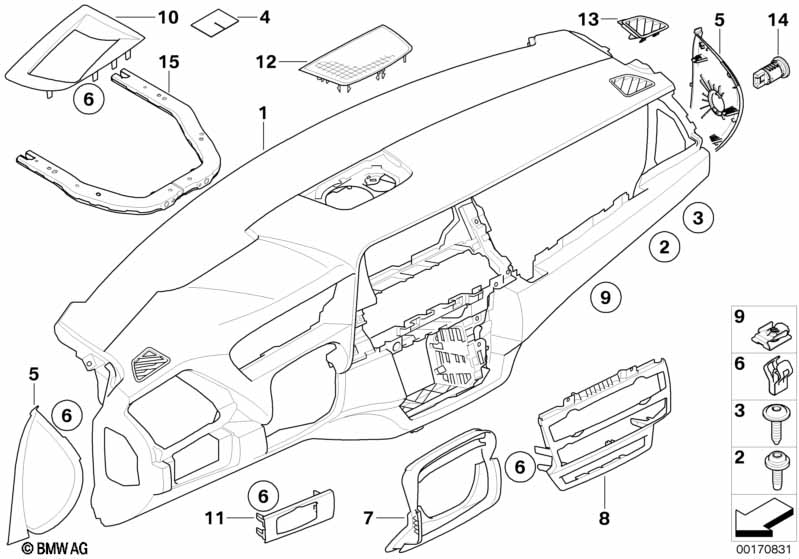 Genuine BMW 51459186841 E70 E71 Trim Panel Dashboard, Leather SCHWARZ (Inc. X6 40iX, X5 40iX & X6 M) | ML Performance EU Car Parts