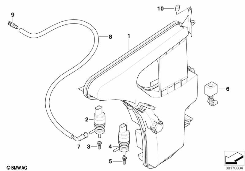 Genuine BMW 61668041172 E93 E90 Head Lamp Cleaning Device Container (Inc. M3) | ML Performance EU Car Parts
