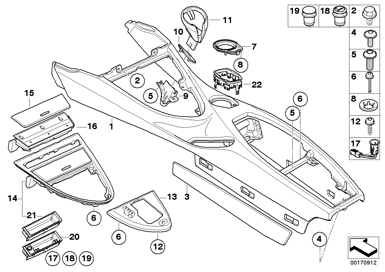 Genuine BMW 51167906429 E64 E63 Mount, Cup Holder (Inc. 645Ci, 635d & M6) | ML Performance UK Car Parts