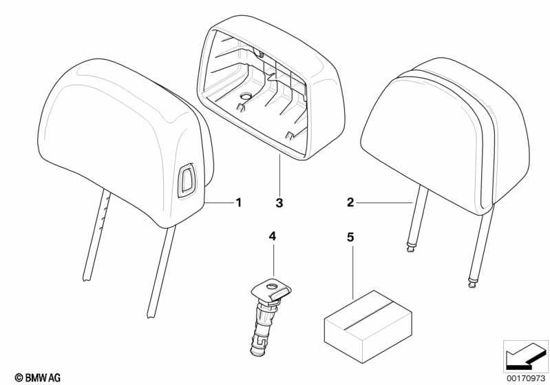 Genuine BMW 52103453913 E83 Headrest Leather SANDBEIGE (Inc. X3) | ML Performance EU Car Parts