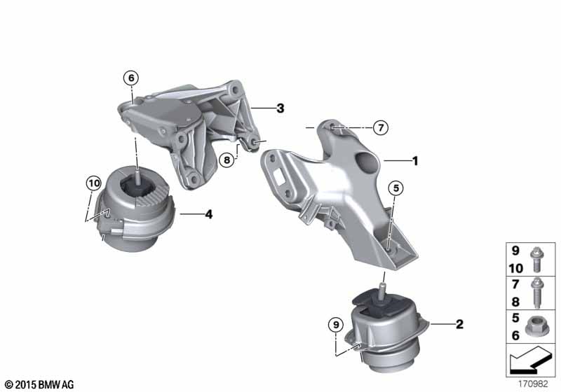 Genuine BMW 22116786836 E70 E71 Engine Mount (Inc. X5 35iX & X6 35iX) | ML Performance UK Car Parts